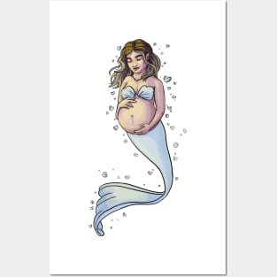 Mer-mom to be Posters and Art